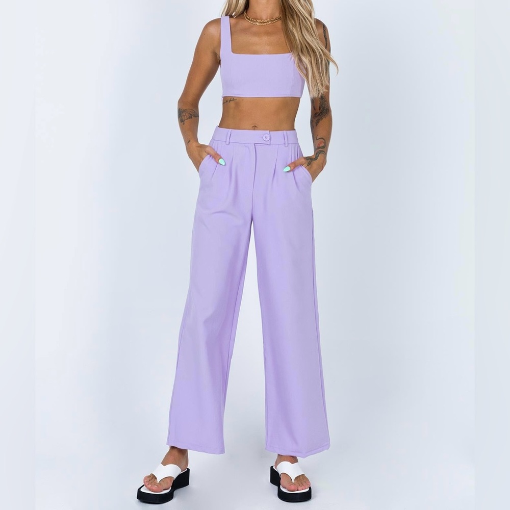 Princess Polly Huxley Set, Lilac, Size Women’s US 8 - Picture 2 of 8